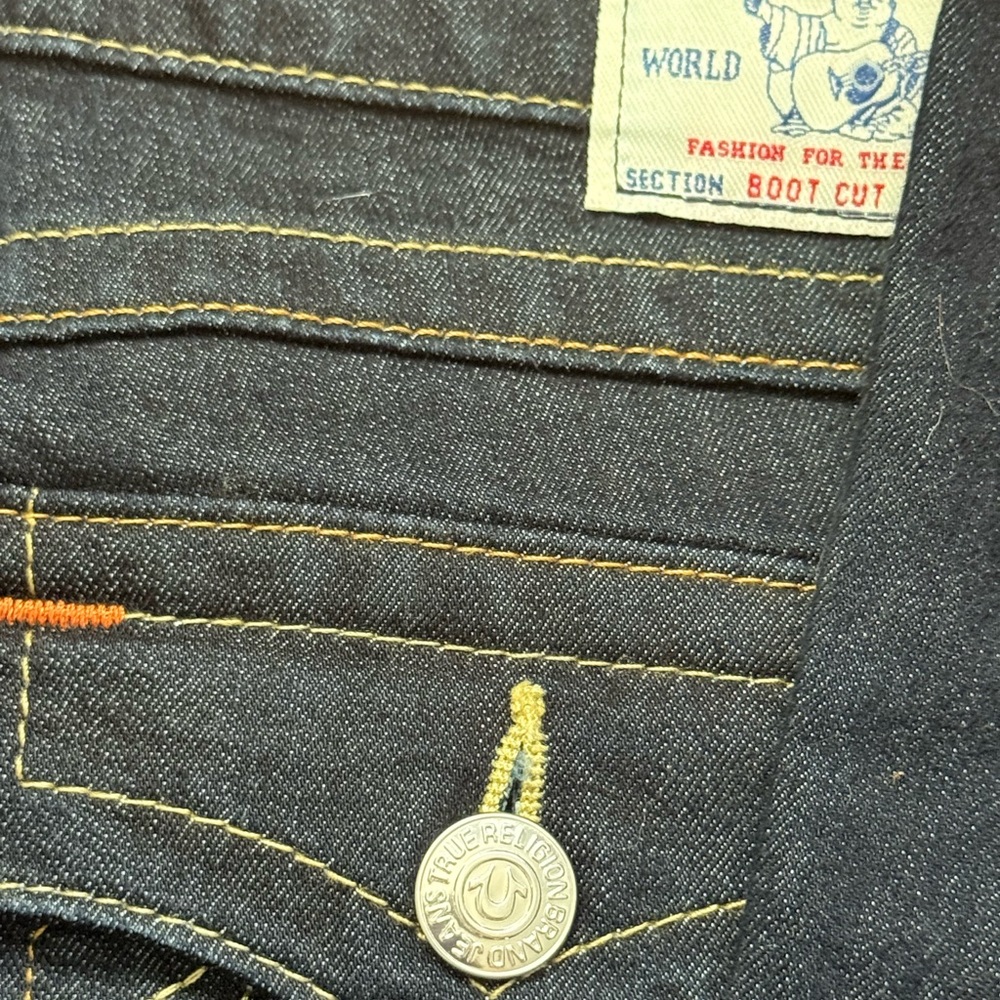 True Religion Dark Blue Boot Cut Jeans - Picture 7 of 11